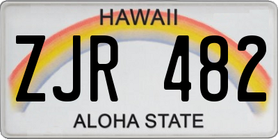 HI license plate ZJR482