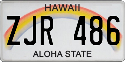 HI license plate ZJR486