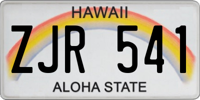 HI license plate ZJR541