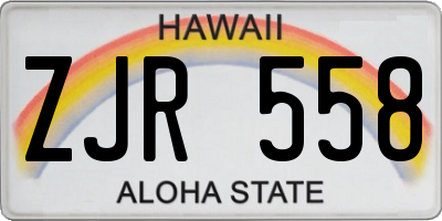 HI license plate ZJR558