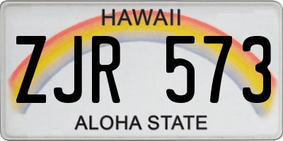 HI license plate ZJR573