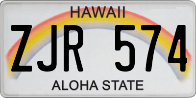 HI license plate ZJR574