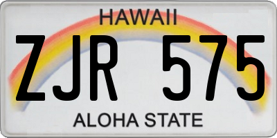 HI license plate ZJR575