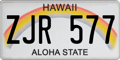HI license plate ZJR577