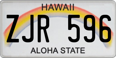 HI license plate ZJR596