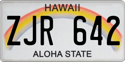 HI license plate ZJR642