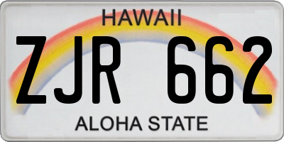 HI license plate ZJR662
