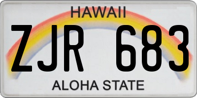 HI license plate ZJR683