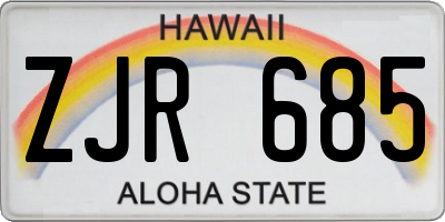 HI license plate ZJR685