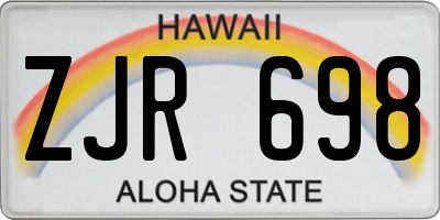 HI license plate ZJR698