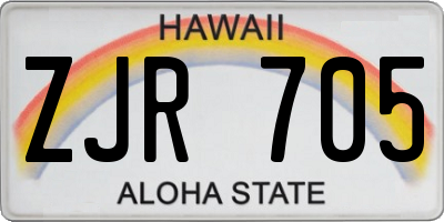 HI license plate ZJR705