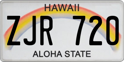HI license plate ZJR720