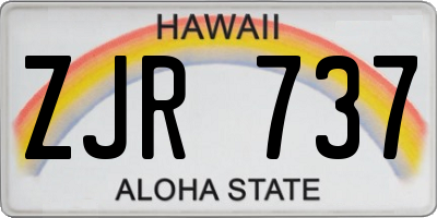 HI license plate ZJR737