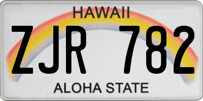 HI license plate ZJR782