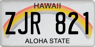 HI license plate ZJR821