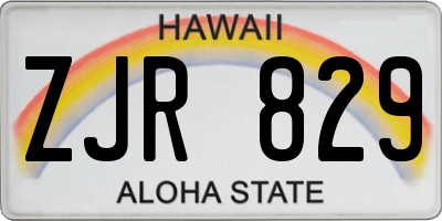 HI license plate ZJR829