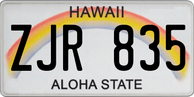 HI license plate ZJR835