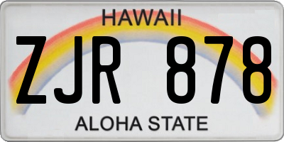 HI license plate ZJR878