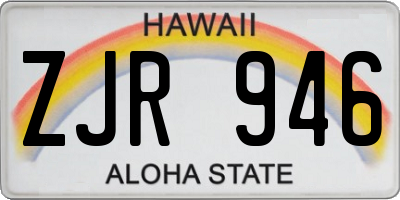 HI license plate ZJR946