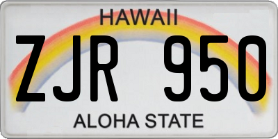 HI license plate ZJR950