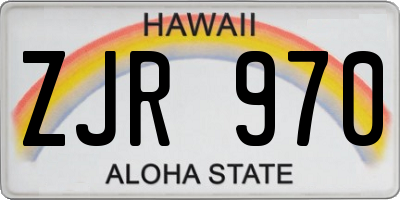 HI license plate ZJR970