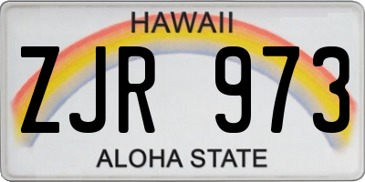 HI license plate ZJR973