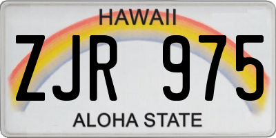 HI license plate ZJR975