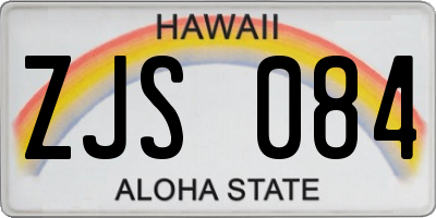 HI license plate ZJS084
