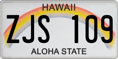 HI license plate ZJS109