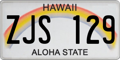 HI license plate ZJS129