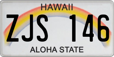 HI license plate ZJS146