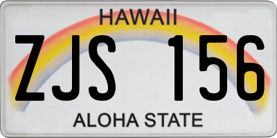 HI license plate ZJS156