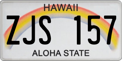 HI license plate ZJS157