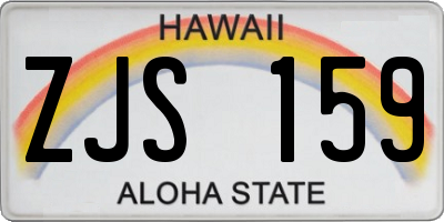 HI license plate ZJS159