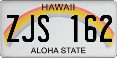 HI license plate ZJS162