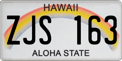 HI license plate ZJS163