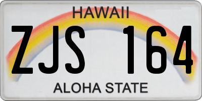 HI license plate ZJS164