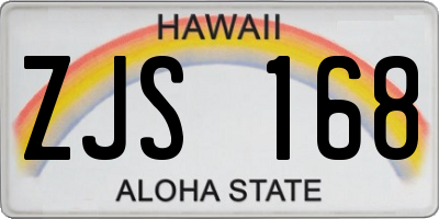 HI license plate ZJS168