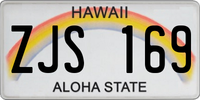 HI license plate ZJS169