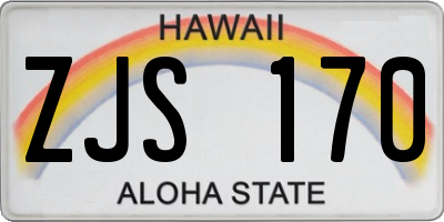 HI license plate ZJS170