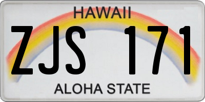 HI license plate ZJS171