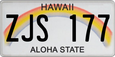 HI license plate ZJS177