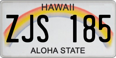 HI license plate ZJS185