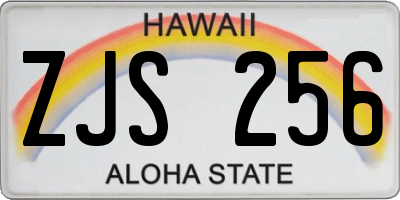 HI license plate ZJS256