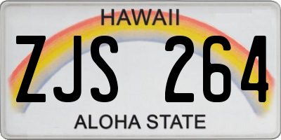 HI license plate ZJS264