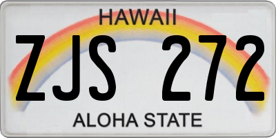 HI license plate ZJS272
