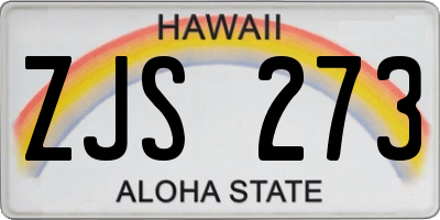 HI license plate ZJS273