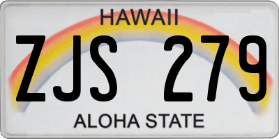 HI license plate ZJS279