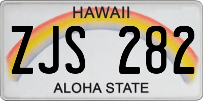 HI license plate ZJS282