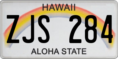 HI license plate ZJS284